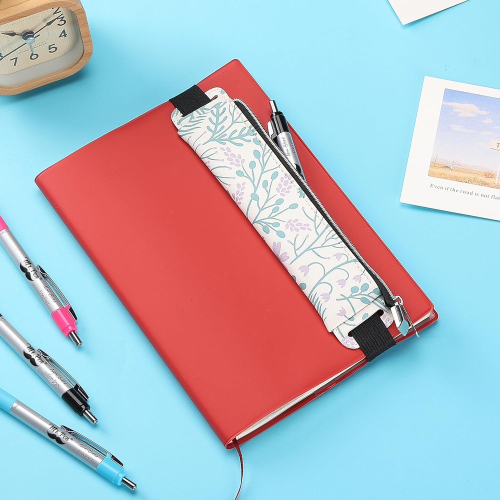- Adjustable Leather Pen Holder, 2 Pcs, 8" X 1.5"