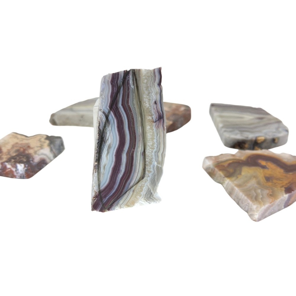 Agate, preforms, mini slab, lot, cabbing rough, lapidary, #R-6833