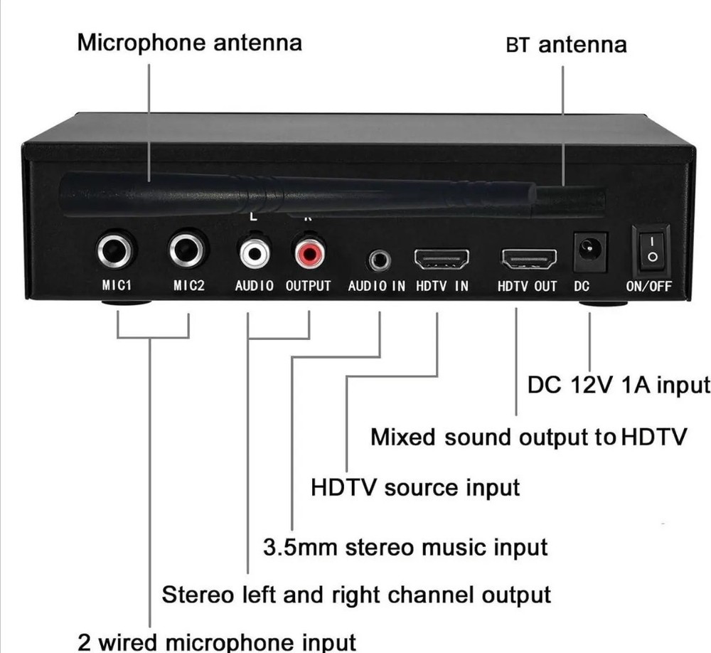 AIK089 Karaoke Wireless Microphone Machine
