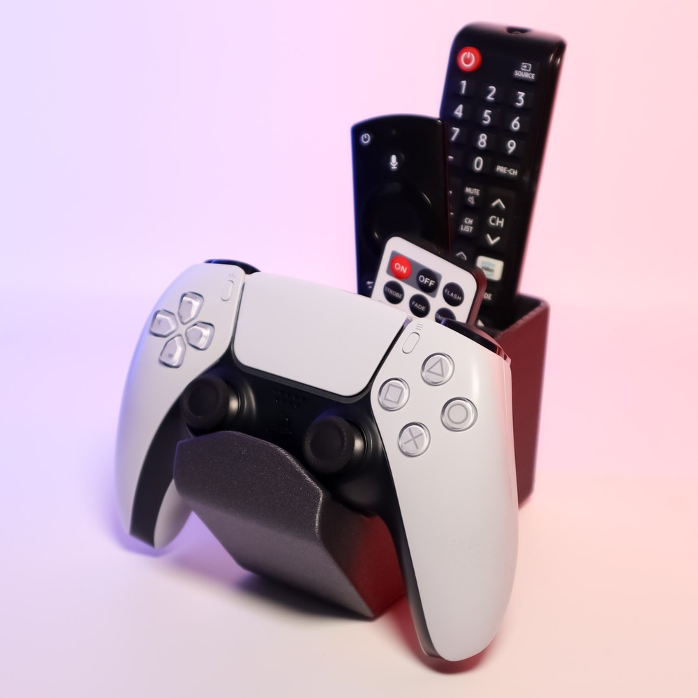 Game Controller Stand & Remote Organizer Small | 3D Printed | PS5 Xbox Switch