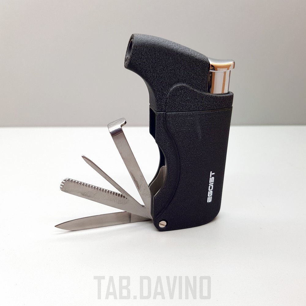 Egoist Pipe Lighter Black With Pipe Cleaner JK02813