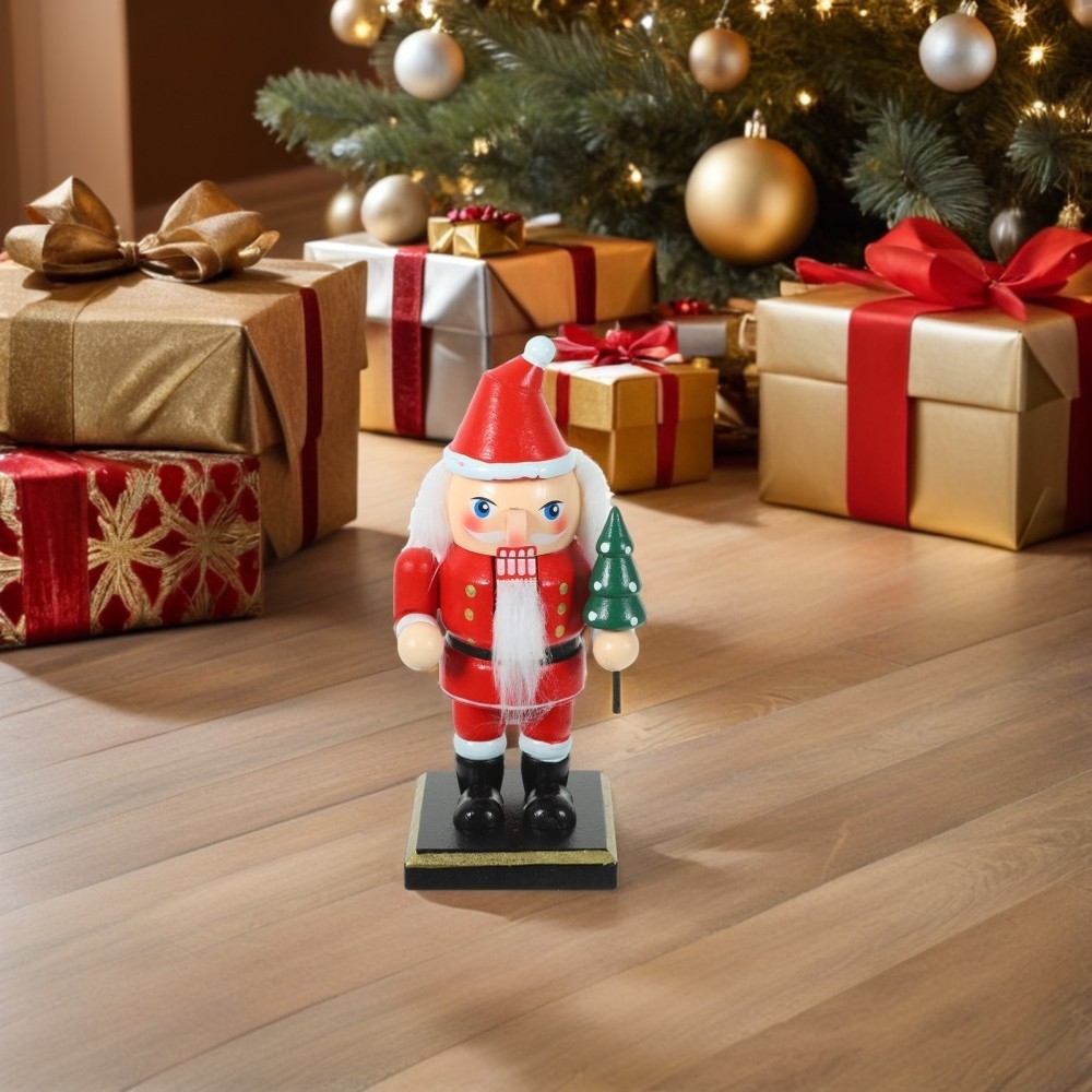 2 Pcs Plastic Nutcracker Mini Figures Decorative Figurines Centerpieces