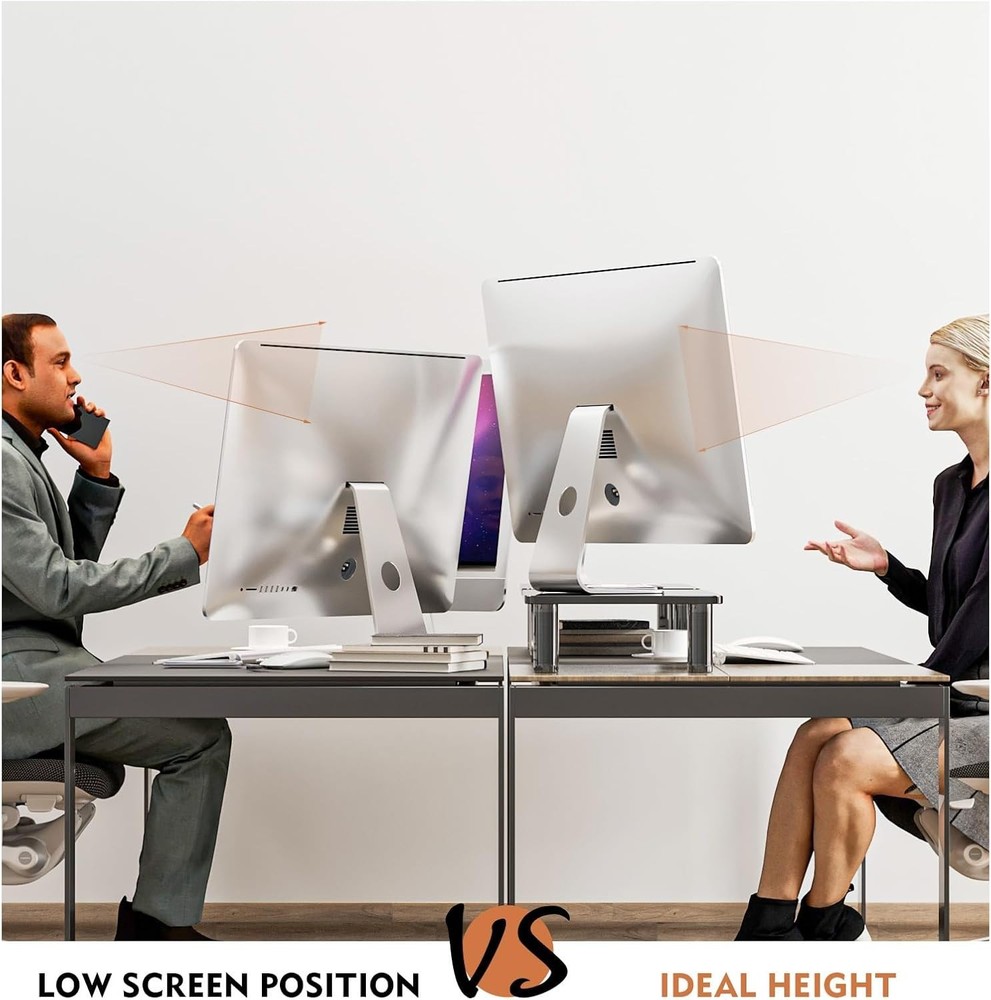 Space-Saving Desktop Stand for Monitor/Notebook