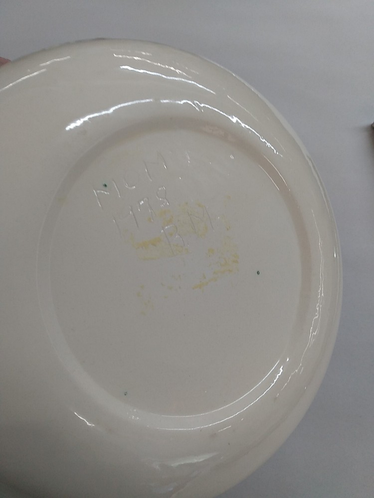 Vintage 1978 Handmade Ceramic Bowl w/lid Blue & White