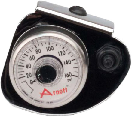 Arnott Pressure Gauge & Bracket W/Toggle Switch Chrome Suspension