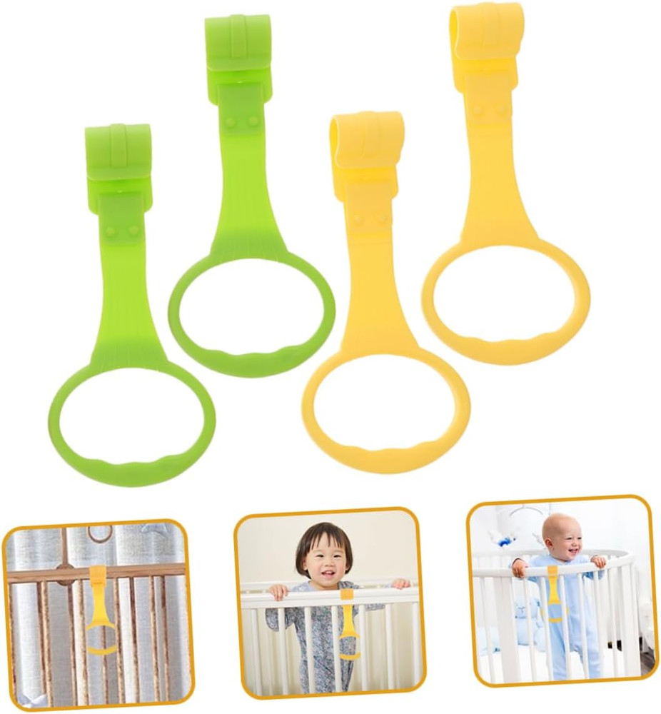 Pull Ring 4Pcs Pull up Rings Learning Standing Portable Hanging Toddler Hand Ran
