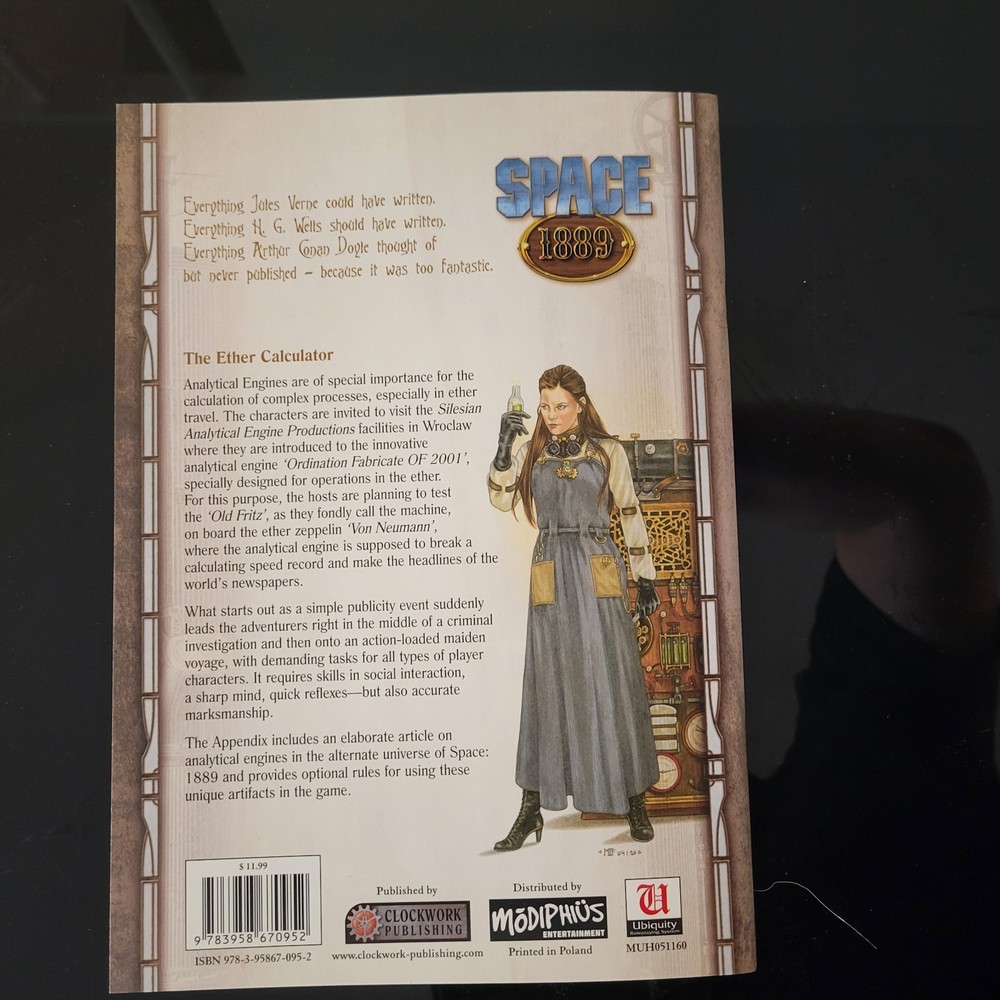 The Ether Calculator, Space: 1889, 2018, Clockwork Publishing, Brand New