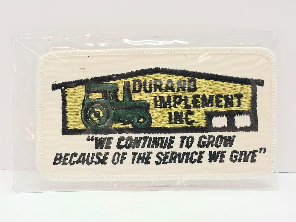 Vintage John Deere Patch Durand Implement Durand, WI Collectible Rare Patch Item