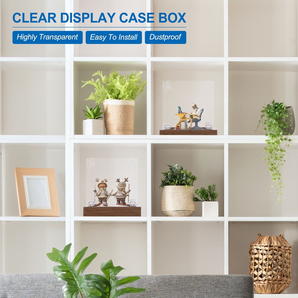 Acrylic Display Case, 12''x6''x6'' Clear Display Box Assemble Dustproof