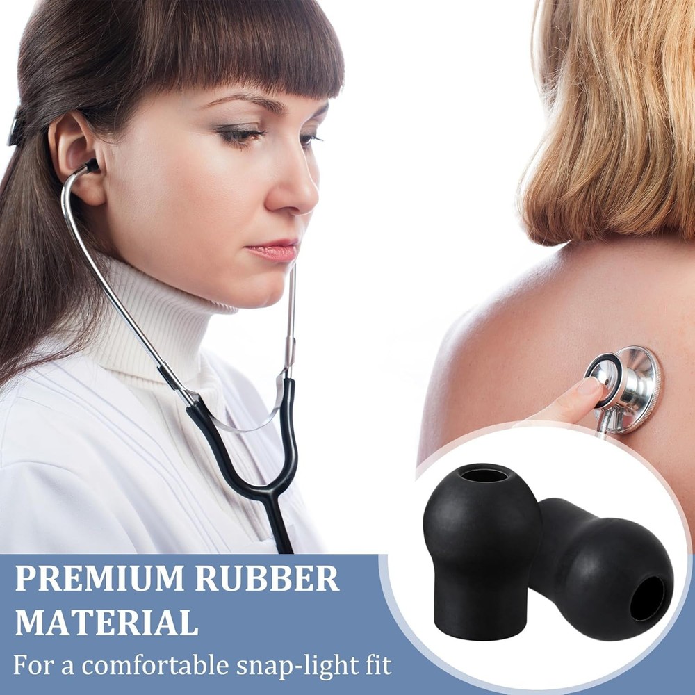 6pcs Stethoscope Ear Tips Replacement, Silicone Stethoscope Ear Pieces, Pliab...