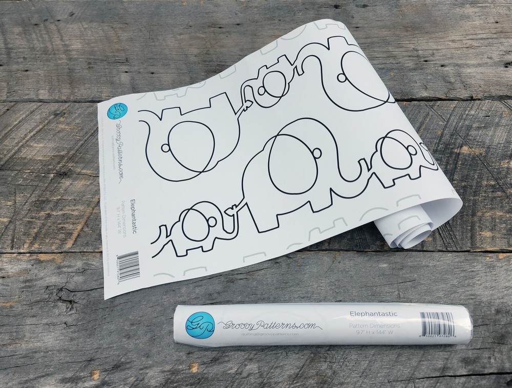 Groovy Patterns Longarm Quilting Pantograph - Elephantastic Design