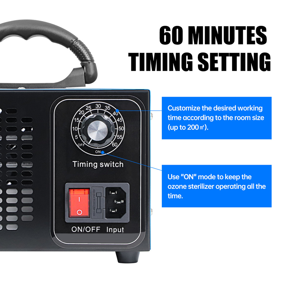 110V 40000mg/h Ozone Generator Machine Home Air Purifier Ionizer Ozonator Timer
