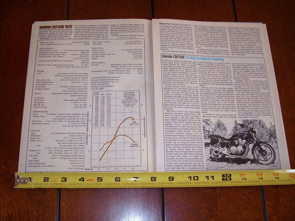 1980 HONDA CB750 K ORIGINAL ARTICLE