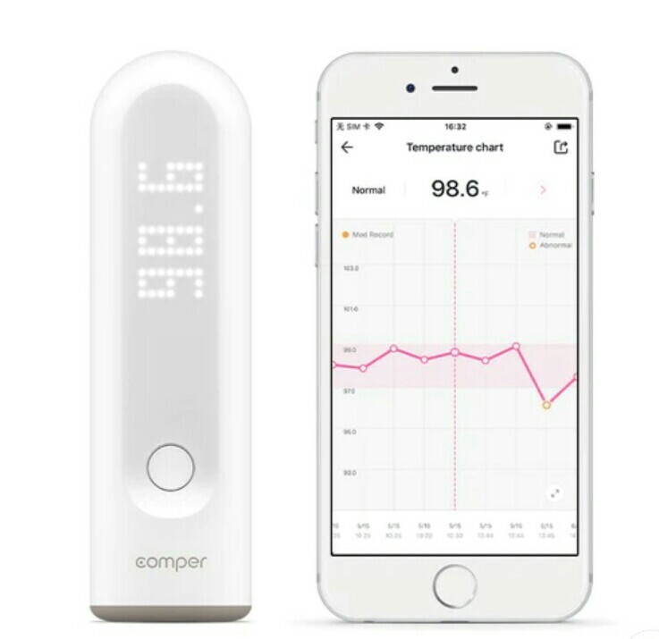 Comper Non Contact Thermometer, with Smart App, Bluetooth Connection - NEW!!!