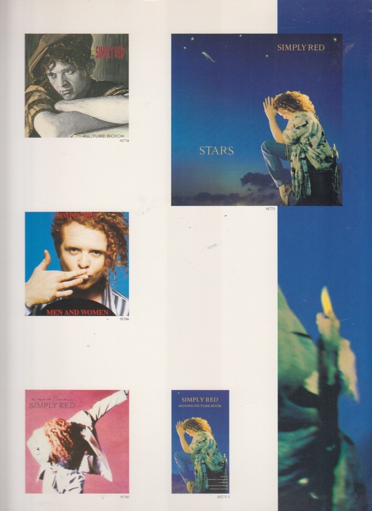 simply red stars press kit 1991 w/ custom folder