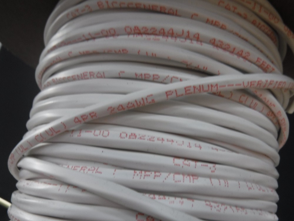 Cat-3 BICCGENERAL C MPP/CMP (UL) C(UL) 4PR 24AWG PLENUM White Cable
