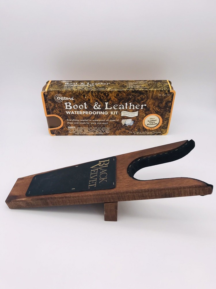 VINTAGE Outers Boot & Leather Maintenance Kit with case 1978 Plus Boot Jack