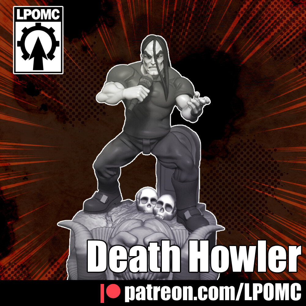 DnD Miniature 32mm Death Howler by LPOMC