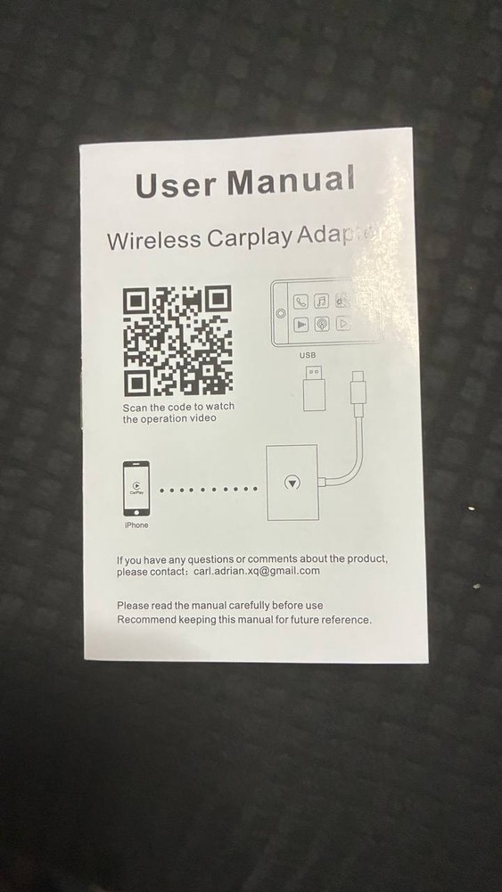 Wireless CarPlay Adapter for Apple iPhone iOS 10+ Plug & Play 2024 Upgrade TypeC