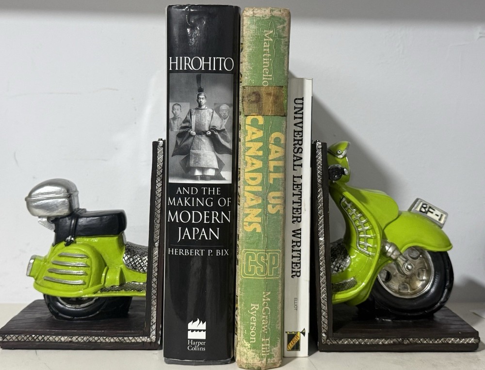 Vintage Bentley Motorcycle Bookends - Front & Back Ends