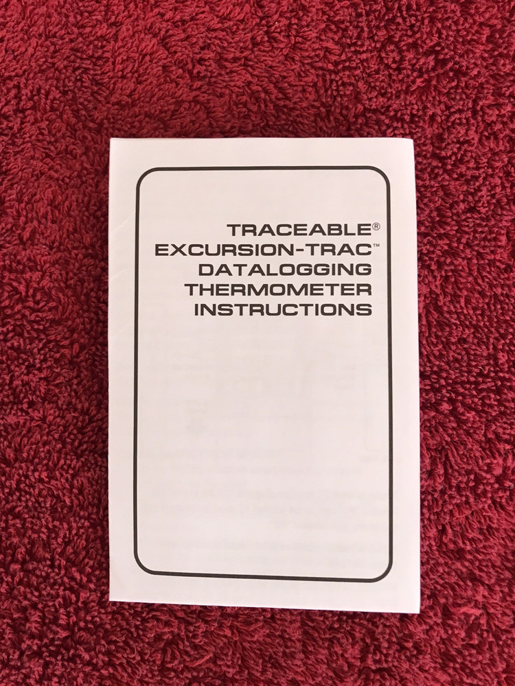 Traceable Excursion-Trac Data Logging Thermometer 6430 with Bottle Probe NEW