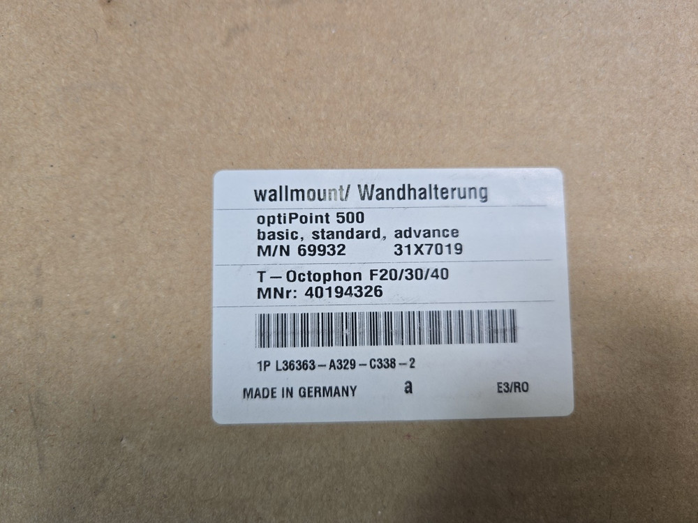 (NEW) SIEMENS 69932 OptiPoint 500 Basic, Standard, Advance Wallmount