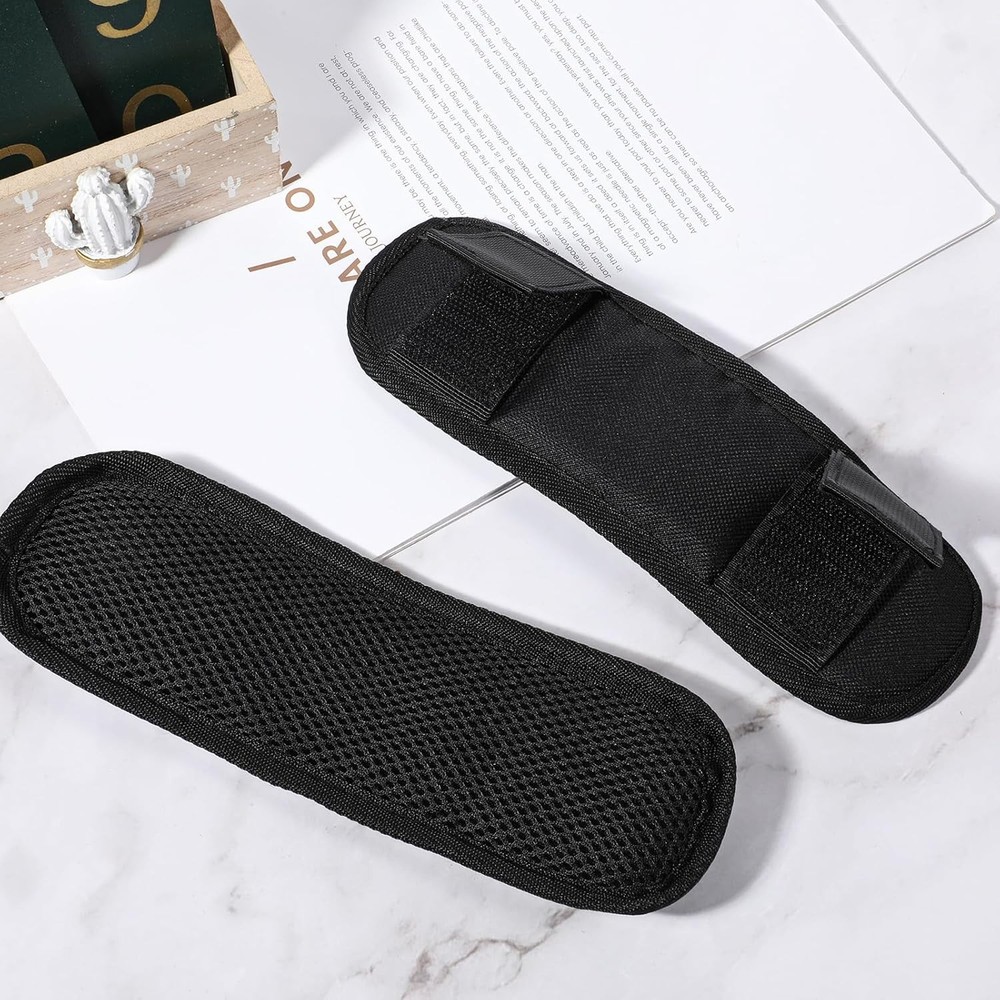2 Pieces Shoulder Strap Pad, Black Shoulder Pad for Bag Strap Removable Backpack