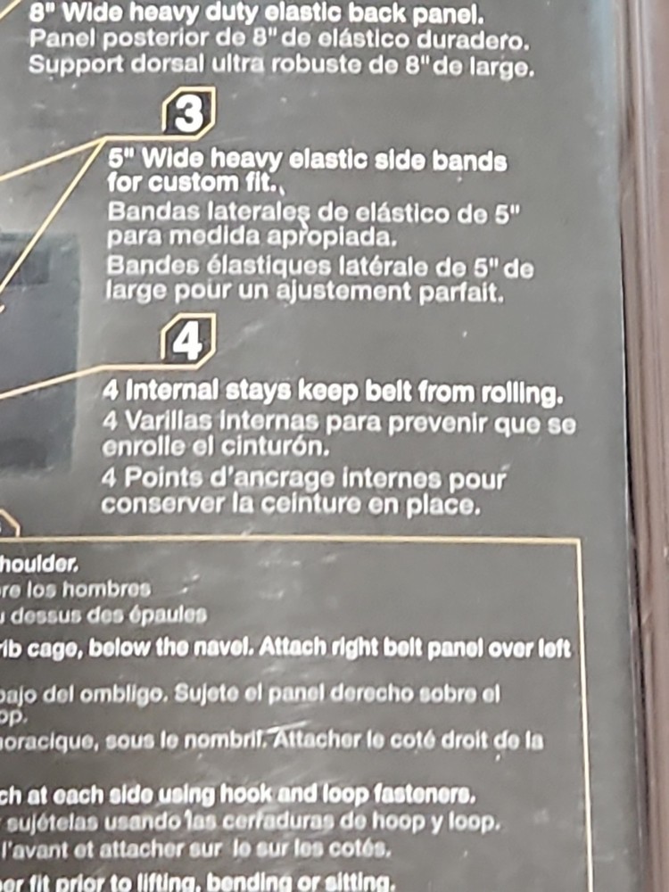 CLC Tool Works Elastic Back Support Belt Size Large Black New