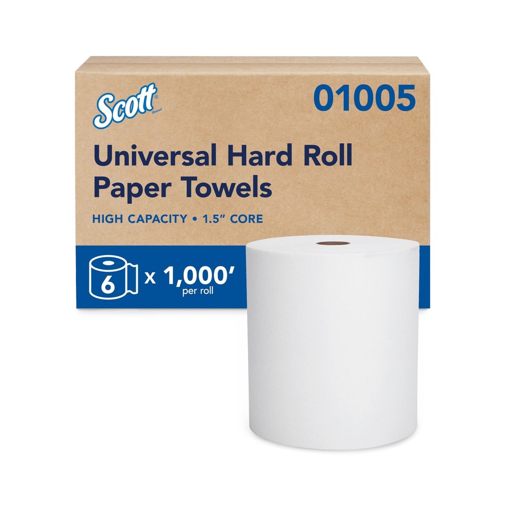 Scott Professional Essential Universal High-Capacity Hard Roll Paper Towels, ...