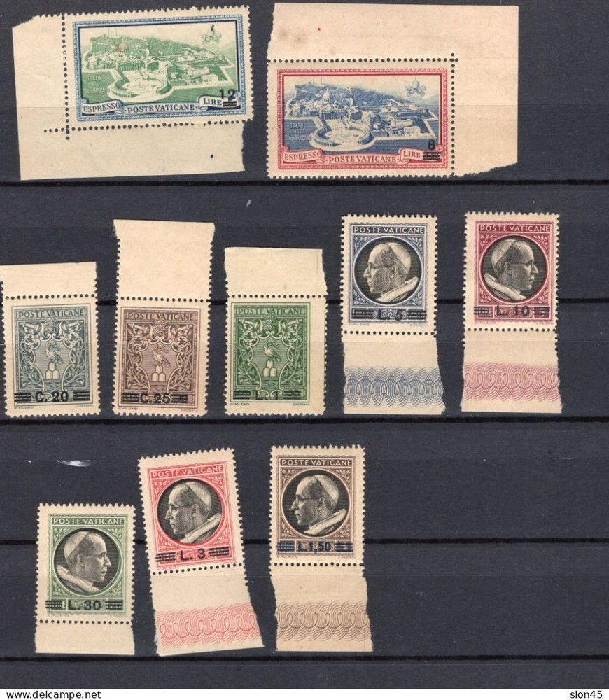 Vaticn 1945 Nedalions Overprints MNH margin 17167
