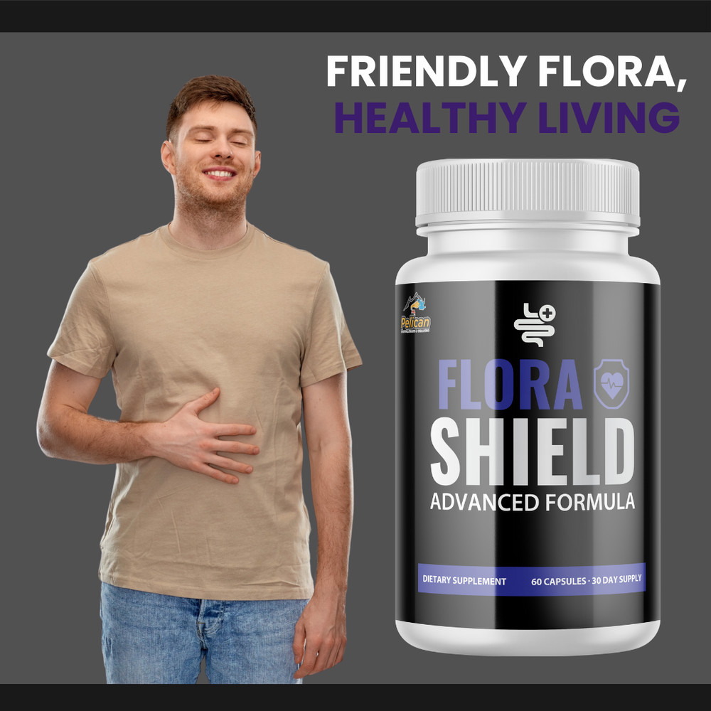 Flora Shield- Oral & Digestive Support- 4 Bottles- 240 Capsules