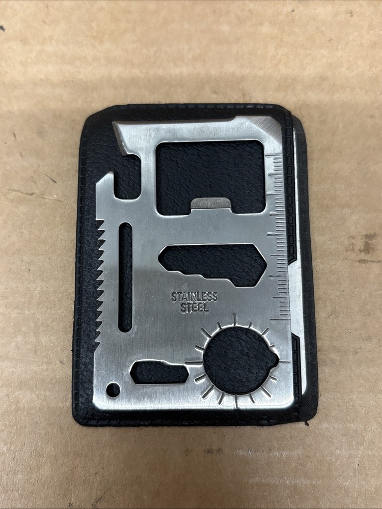 4 Multi Tool Survival Card, 1 With Compass, screwdriver & Magnifier