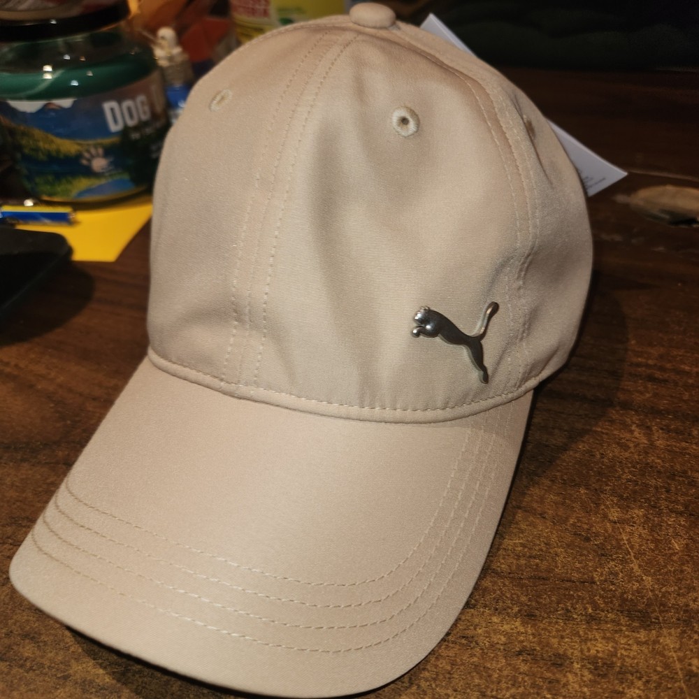 PUMA Women's Evercat Opal Adjustable Cap in Sand Dune / Medium Beige NWT