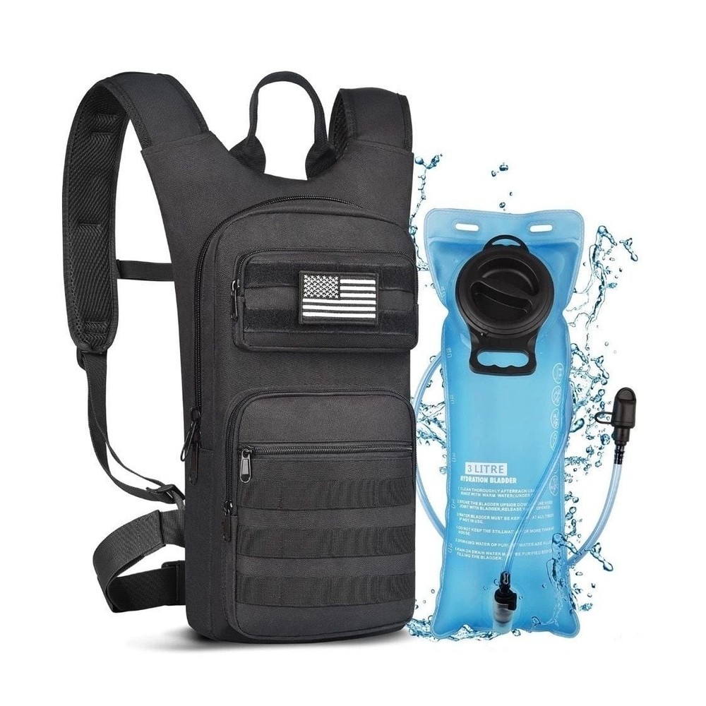 NOOLA Tactical Hydration Backpack with 3L TPU Water Bladder