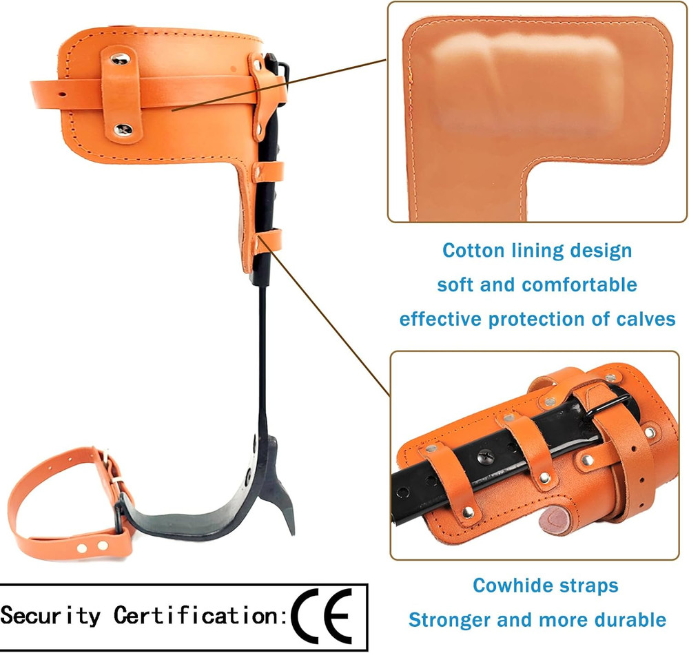 Adjustable Tree Climbing Gear Set with Spikes for Logging & Fruit Picking