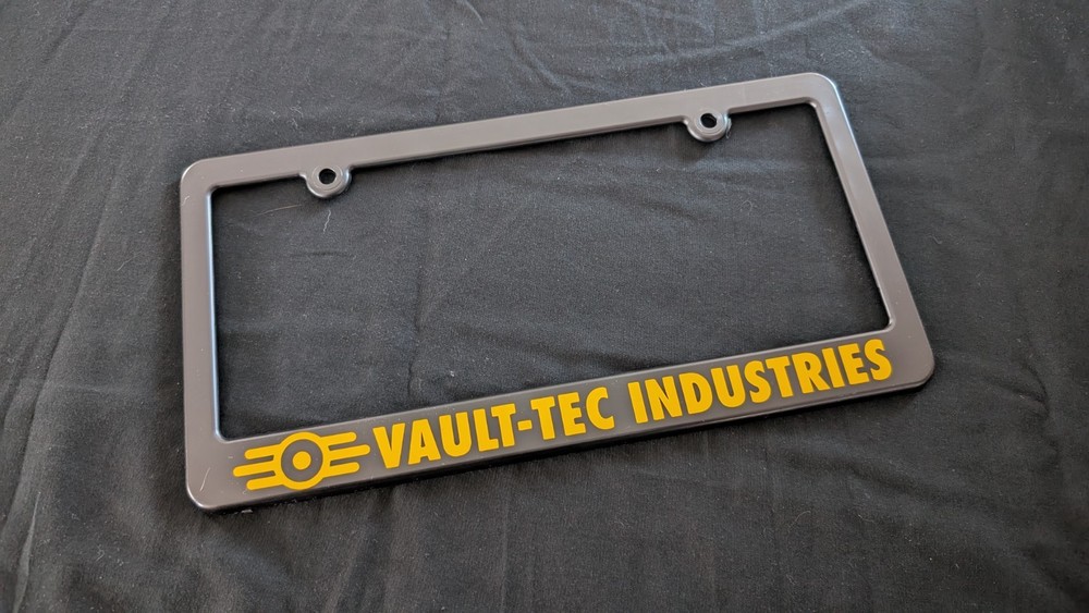 Vault-Tec Industries Plastic License Plate Frame Fallout