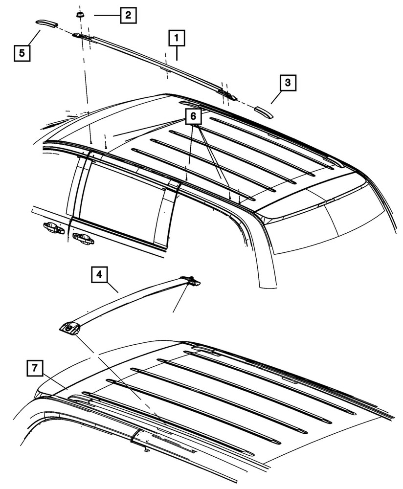 Genuine Mopar Side Rail Cover Left 5113399AB