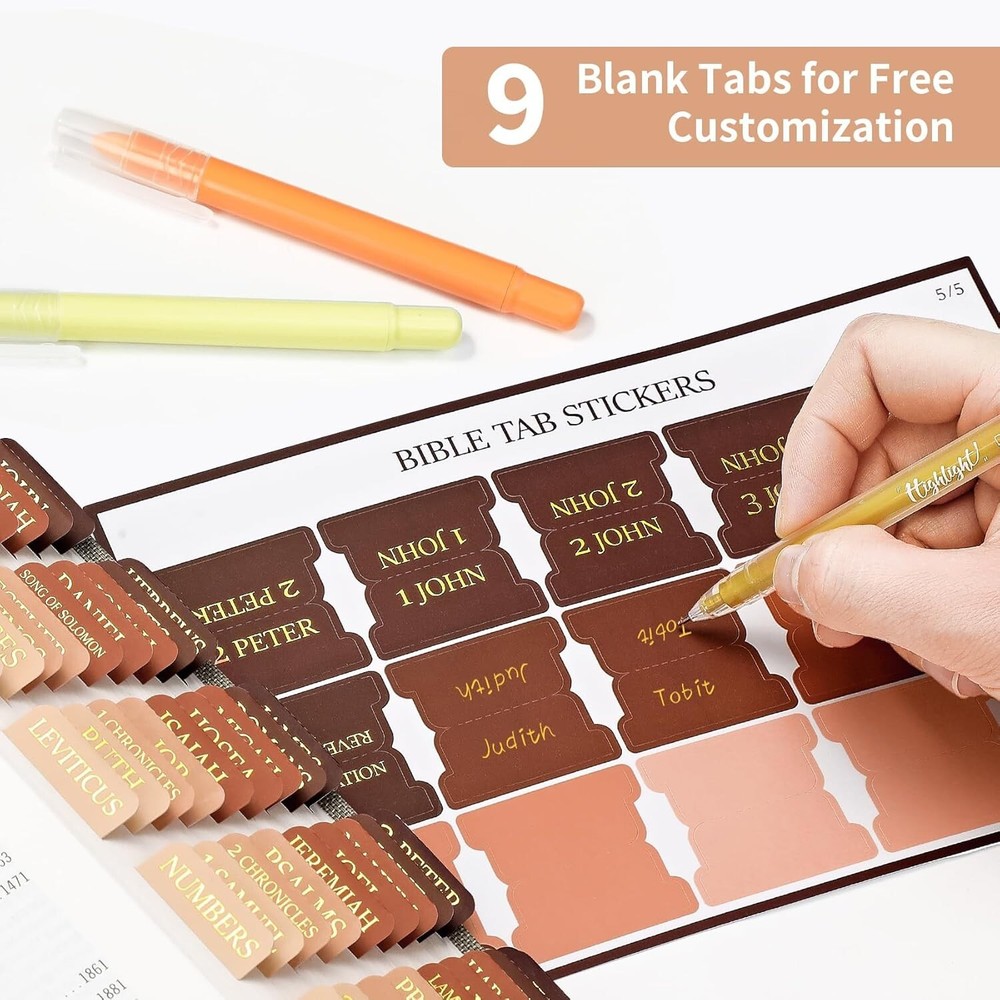 Large Gold Print Bible Tabs