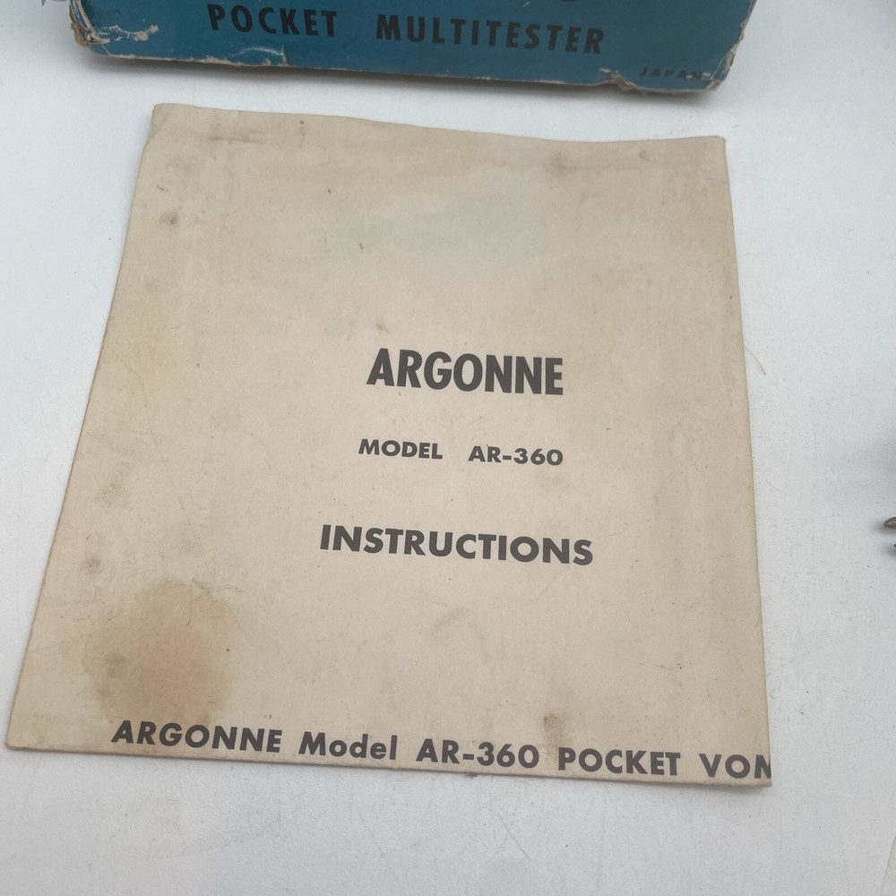 VTG Argonne Model AR-360 Multitester Gauge UNTESTED with Box Instructions