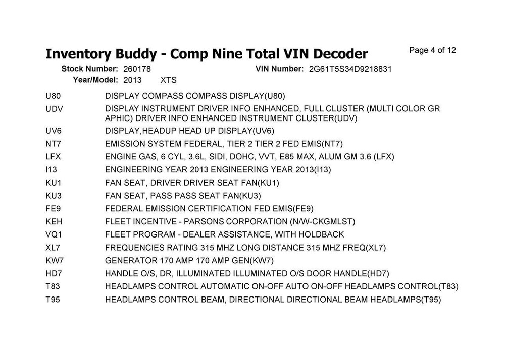 Fuse Box Engine Fits 13 XTS 967424