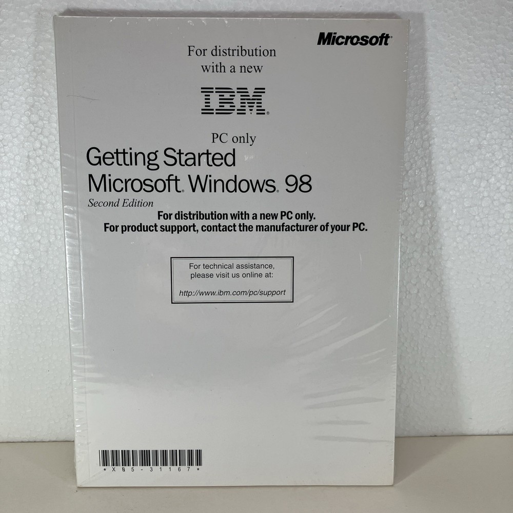 Getting Started Microsoft Windows 98 Second Edition Book Only New & Sealed