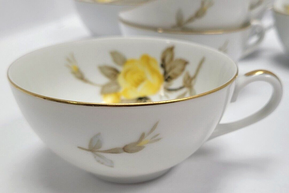 Cotillion by Sango TEA CUP Yellow Rose Gold Trim Multiple Available