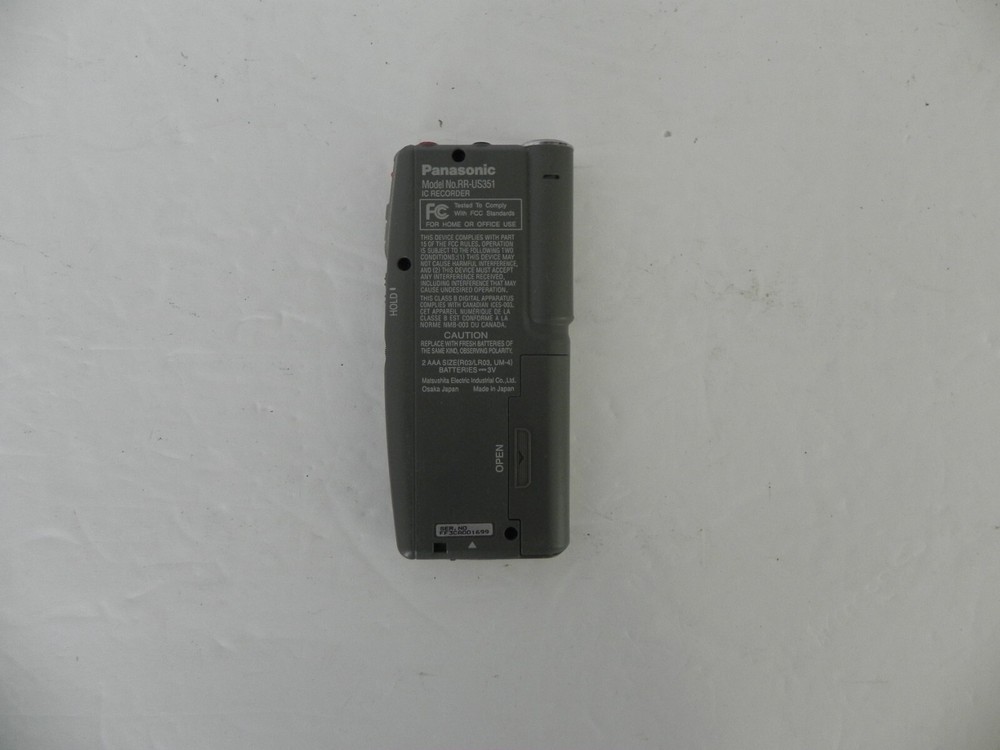 Panasonic RR-US351 Handheld Digital Voice Recorder - Untested