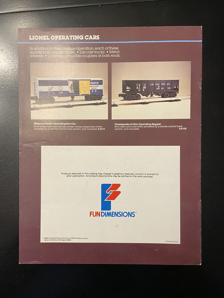 1983 LIONEL TRAINS CATALOG