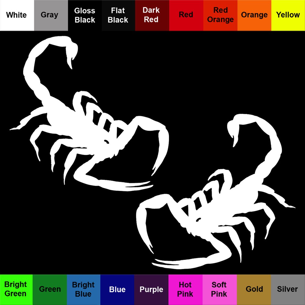 Scorpions Stickers 2 Pcs Zodiac Decal