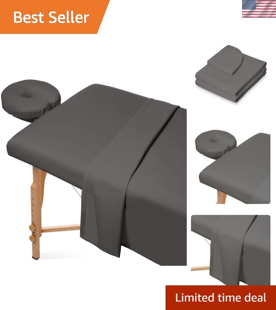 Durable Soft Microfiber Massage Table Sheet Set - 3 Pieces for Spa Professionals