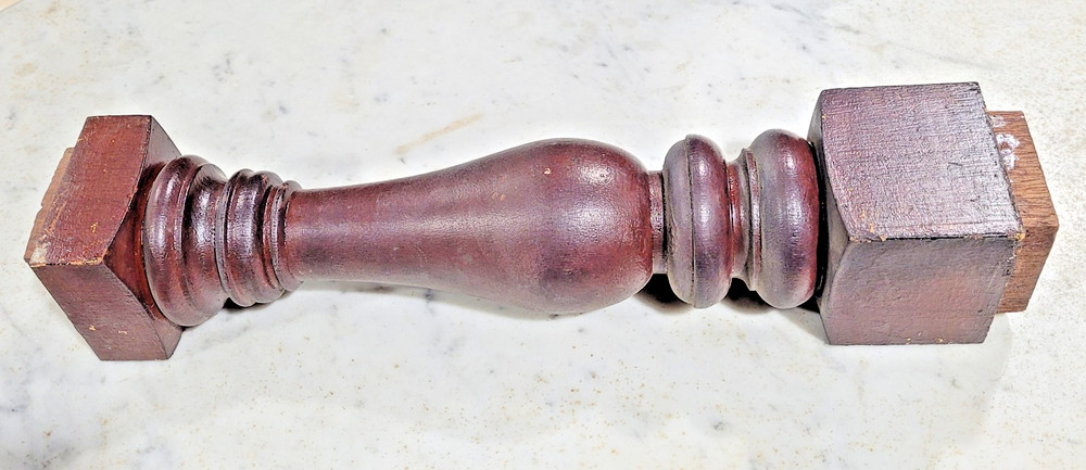 ANTIQUE WALNUT ARCHITECTURAL TURNED SPINDLES BALASTERS FOUR PCS.