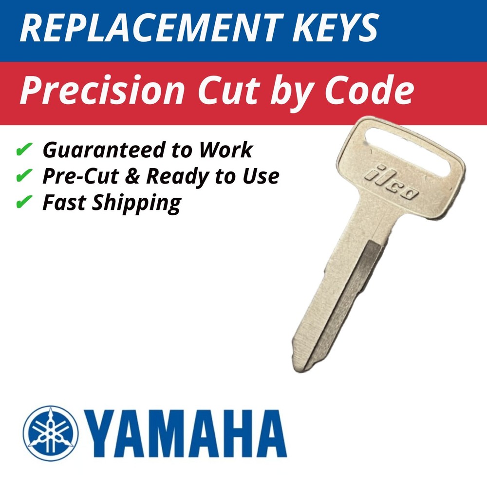 Yamaha Replacement Ignition Key Motorcycle Scooter ATV Cut to Code B39810-B59597