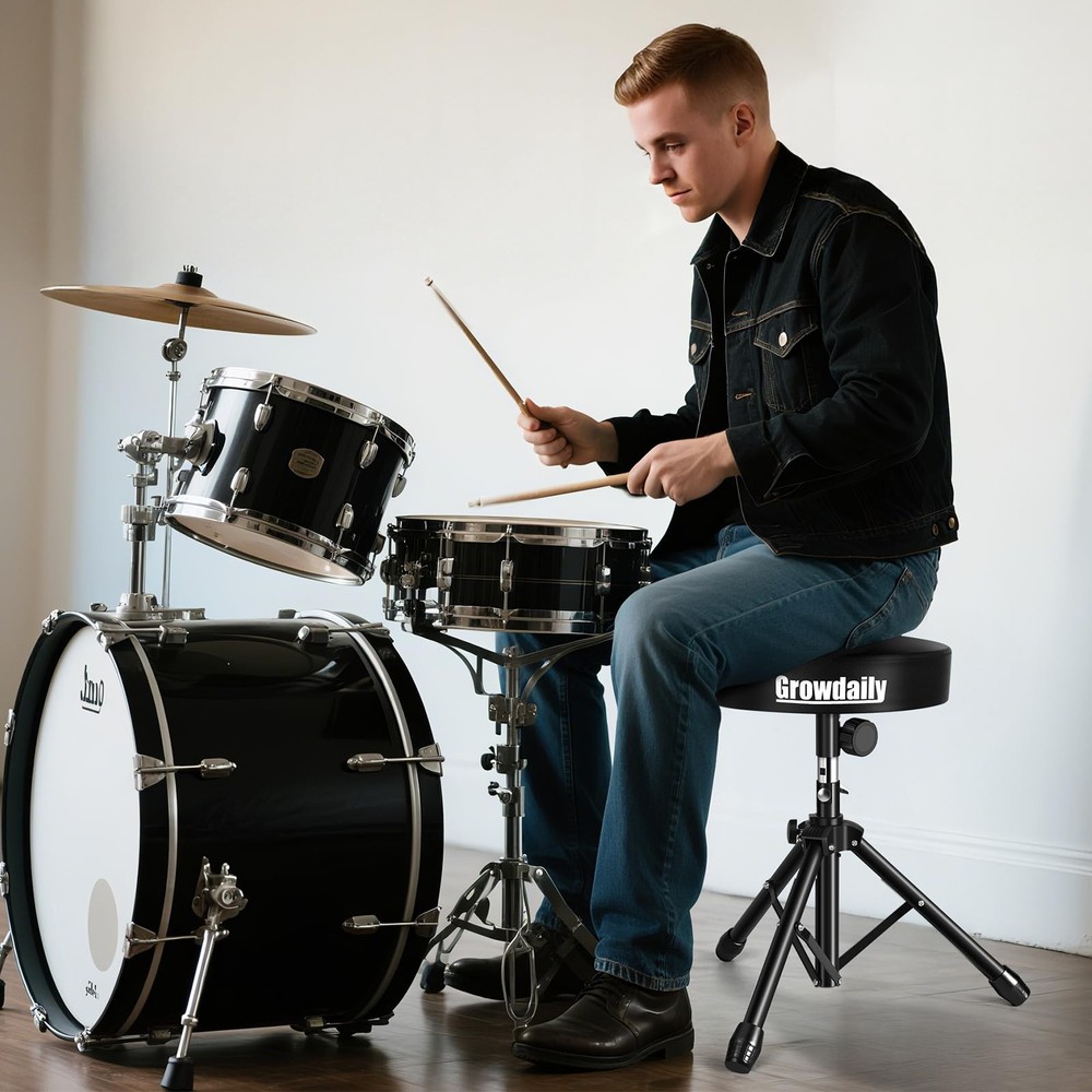 Drum Throne Adjustable Stool Universal Drummer Seat Adults Beginner