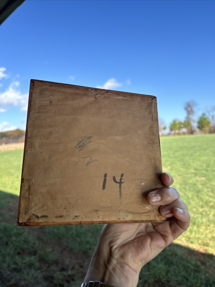 Vintage Art Tile Framed Signed Hand-Painted Cranes